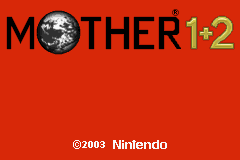 Mother 1+2 title screen for GameBoy Advance